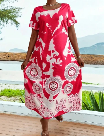 Rochie lunga SHEIN CURVE, roz