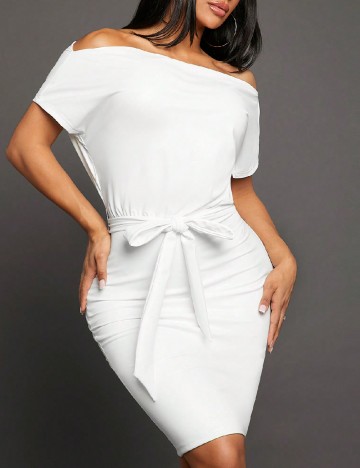 
						Rochie scurta SHEIN, alb