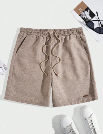 Pantaloni scurti SHEIN, maro deschis