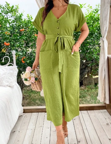 Salopeta SHEIN CURVE, verde