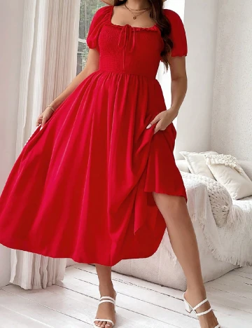 Rochie medie SHEIN CURVE, rosu