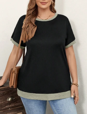 Bluza SHEIN CURVE, negru