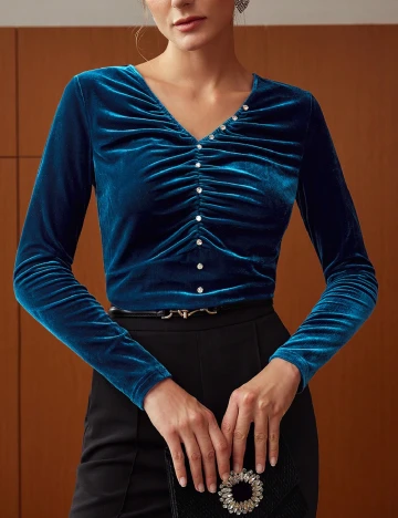 Bluza MOTF, albastru