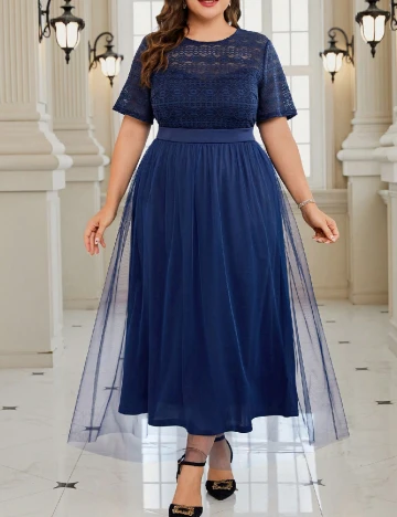 Rochie lunga SHEIN CURVE, bleumarin