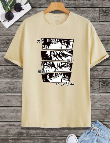 
						Tricou SHEIN Plus Size Men, crem