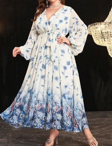 Rochie lunga SHEIN CURVE, alb