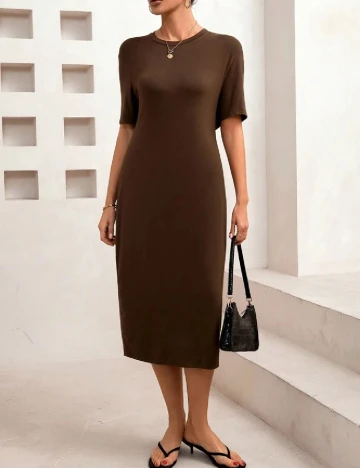 Rochie scurta SHEIN, maro