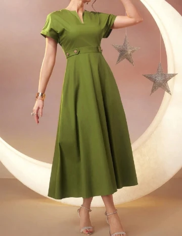 Rochie medie SHEIN, verde