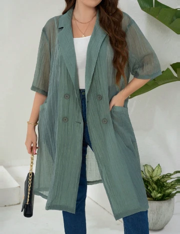 Jacheta SHEIN CURVE, verde