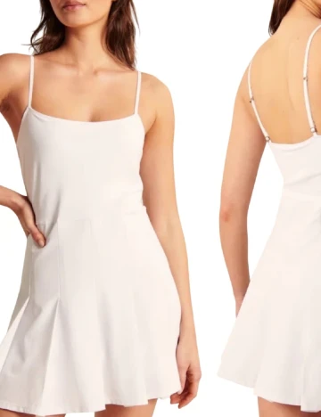 Salopeta scurta Abercrombie&Fitch, alb