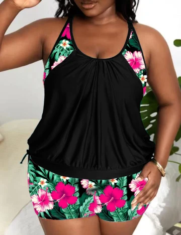 Costum de baie Emery Rose Curve, floral print