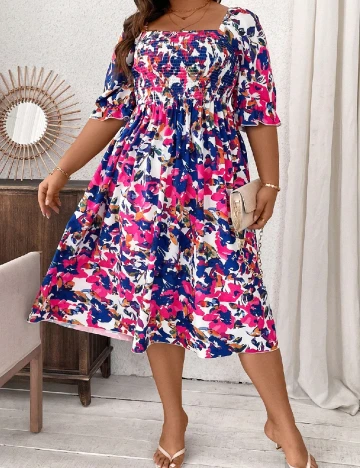 Rochie medie SHEIN CURVE, mix culori