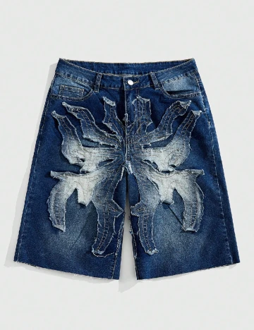 Pantaloni scurti Romwe, bleumarin