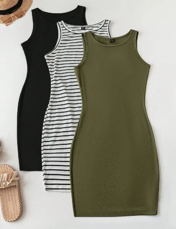 Set Rochii 3 bucati SHEIN CURVE, mix culori