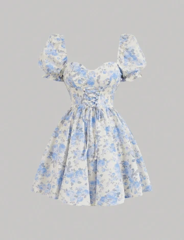 Rochie scurta SHEIN, floral print