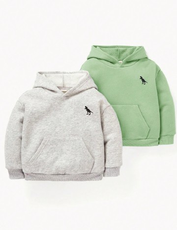 
						Set Hanorace 2 bucati CozyCub, verde/gri