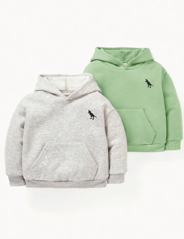 Set Hanorace 2 bucati CozyCub, verde/gri