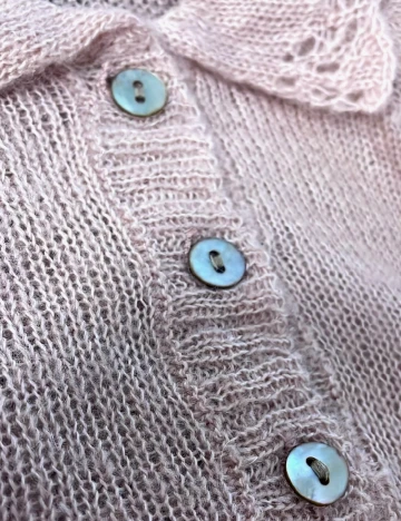 Cardigan Zara, roz pudra