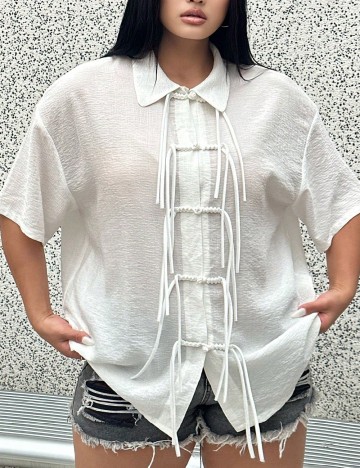 
						Camasa SHEIN CURVE, alb