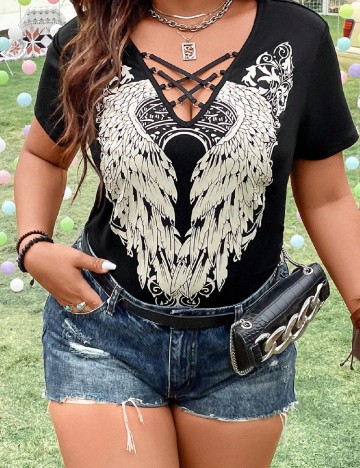 
						Tricou SHEIN CURVE, negru