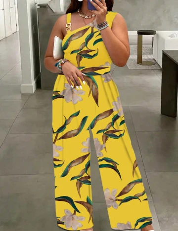 Salopeta SHEIN CURVE, galben