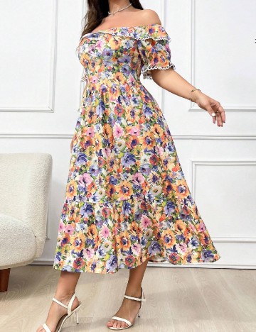 
						Rochie medie SHEIN CURVE, floral print