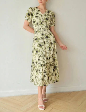 Rochie medie MOTF, crem