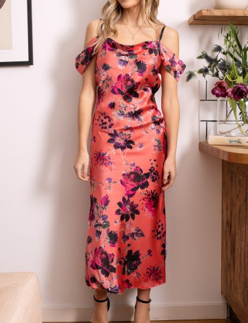 Rochie medie reversibila Hope & Ivy, floral print