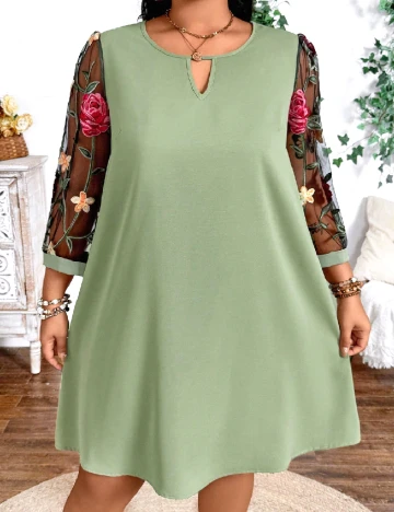 Rochie scurta SHEIN CURVE, verde