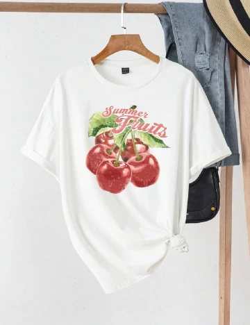 Tricou SHEIN CURVE, alb