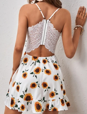 Rochie scurta SHEIN, floral print