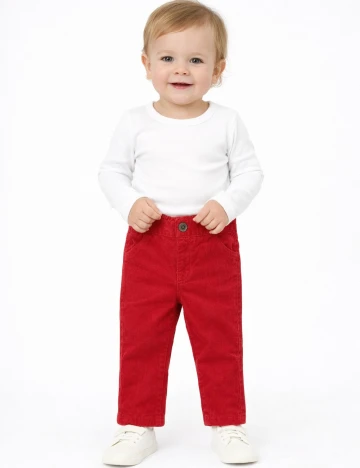 Pantaloni Zara, rosu