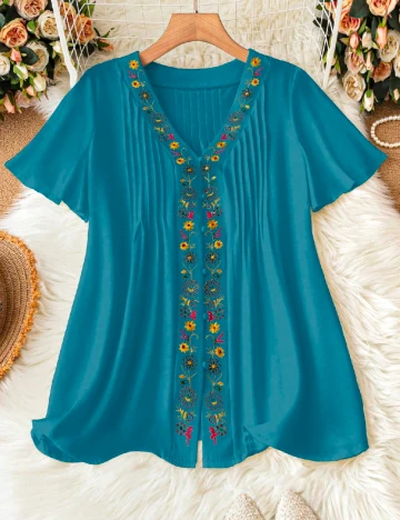 Bluza SHEIN CURVE, albastru