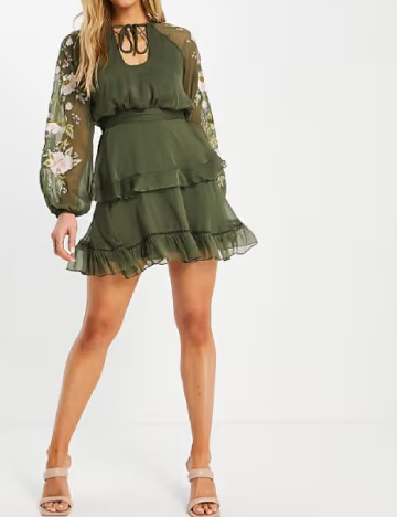 
						Rochie scurta ASOS, verde