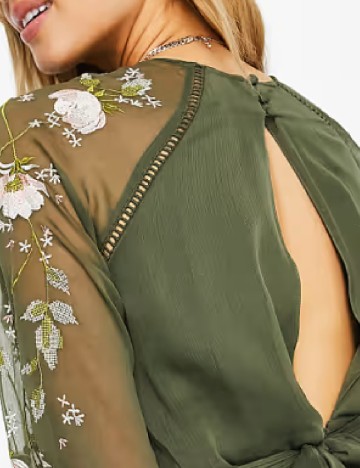 Rochie scurta ASOS, verde