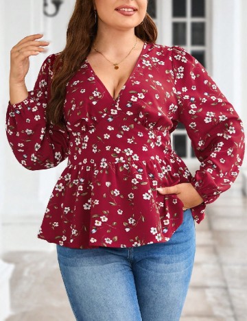 
						Bluza SHEIN CURVE, rosu