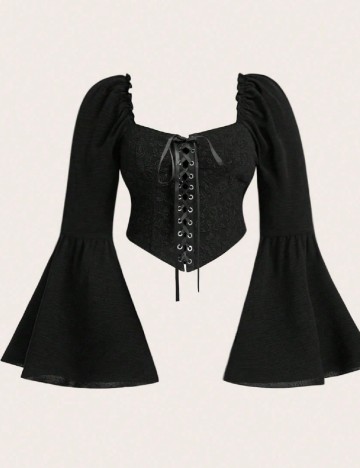 
						Top SHEIN CURVE, negru