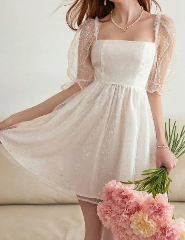 Rochie scurta SHEIN, alb