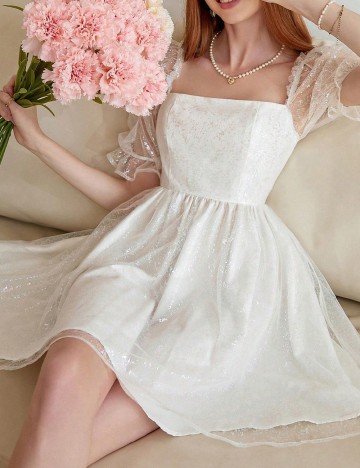 Rochie scurta SHEIN, alb