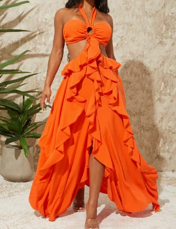 Rochie lunga SHEIN, portocaliu