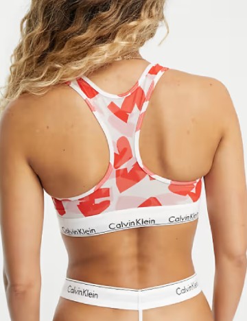 Bustiera Calvin Klein, alb/rosu