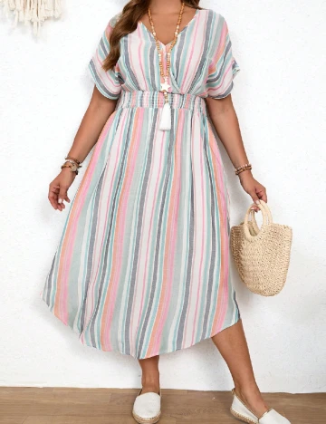 Rochie medie Emery Rose Curve, mix culori