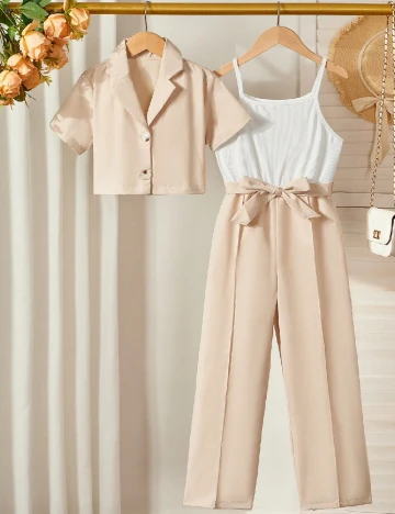 Compleu Shein Kids, crem