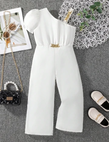 Salopeta Shein Kids, alb