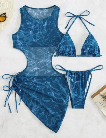 Costum de baie SHEIN, albastru