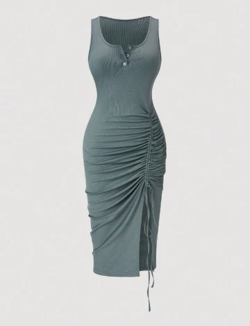 Rochie medie SHEIN CURVE, albastru