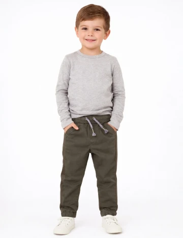 Pantaloni Zara, verde inchis