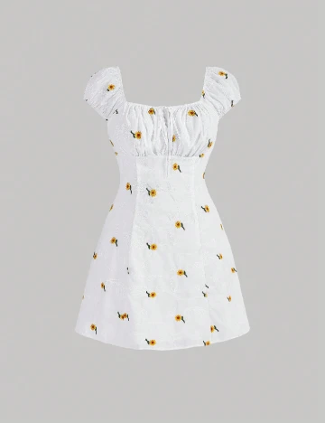 Rochie scurta SHEIN CURVE, alb