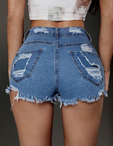 Pantaloni scurti SHEIN, albastru