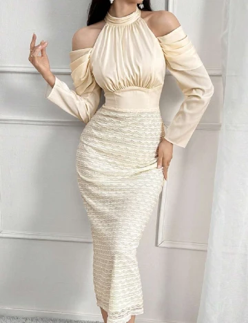 Rochie medie SHEIN, crem